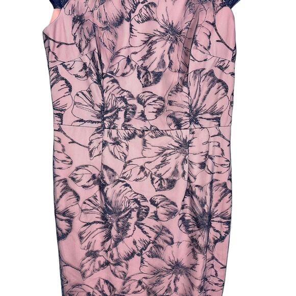 JS Collections WINNIE COLUMN GOWN Dark Blush Lace Overlay Sz 10 Mother of Bride - Picture 9 of 16